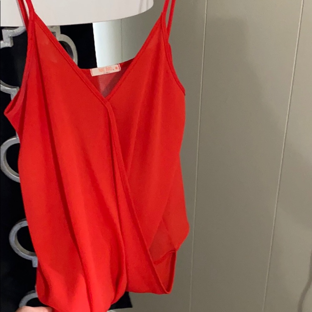 Red Surplice tank